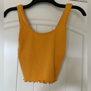 Papaya Crop Top - yellow - women’s small